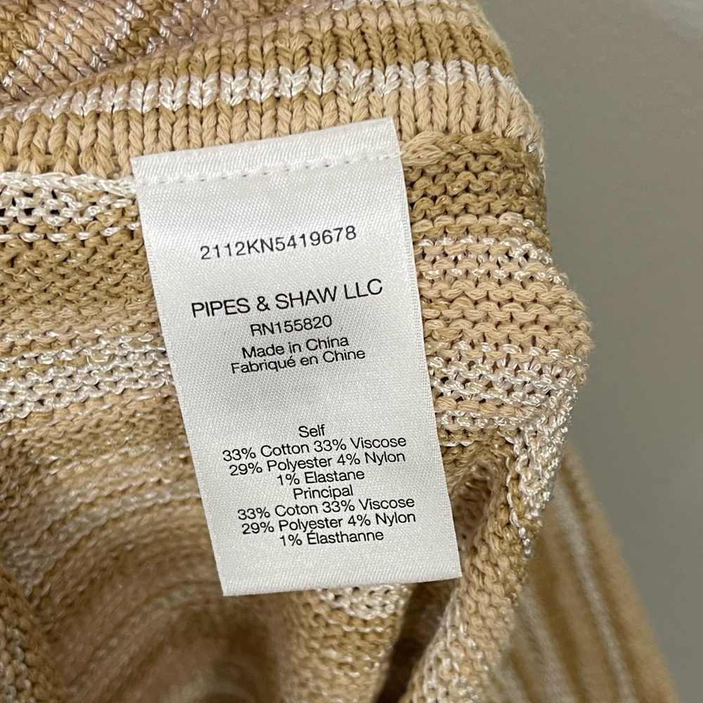 Veronica Beard NWOT Len Neutral Space-Dyed Knit Pants in Camel Wide Leg Barrel L - Picture 10 of 15